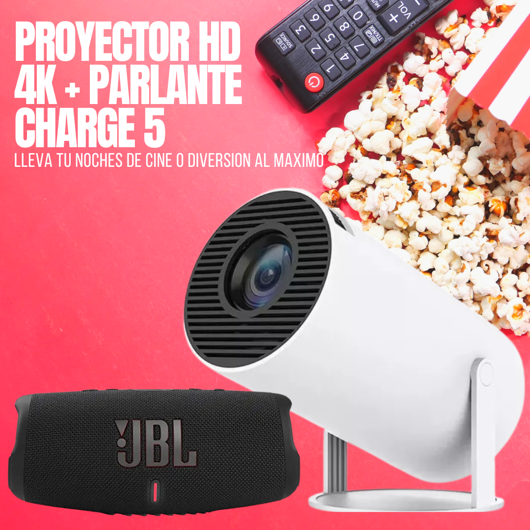 HY300 PROYECTOR 4K + JBL CHARGE5 DE REGALO